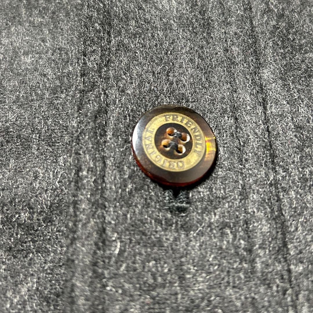 カシミアステンカラーコート L ハーフ丈 ブラック Aライン イタリア製生地