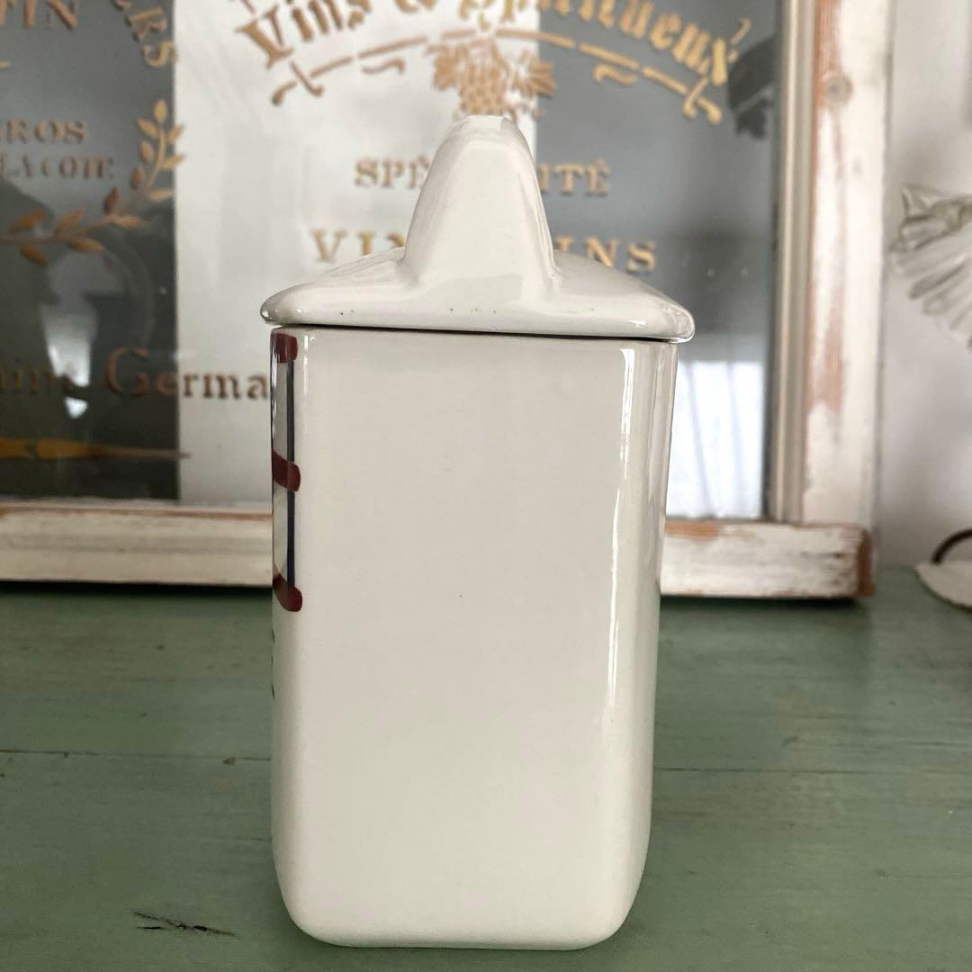 HBCM Béarn クレイユエモントロー バスク柄 陶器キャニスター【I】