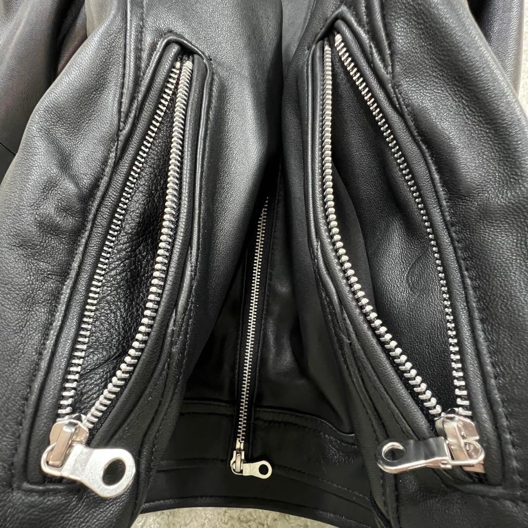 ラトルトラップ ラム レザー ジャケット シングル ライダース ダブルジップ M