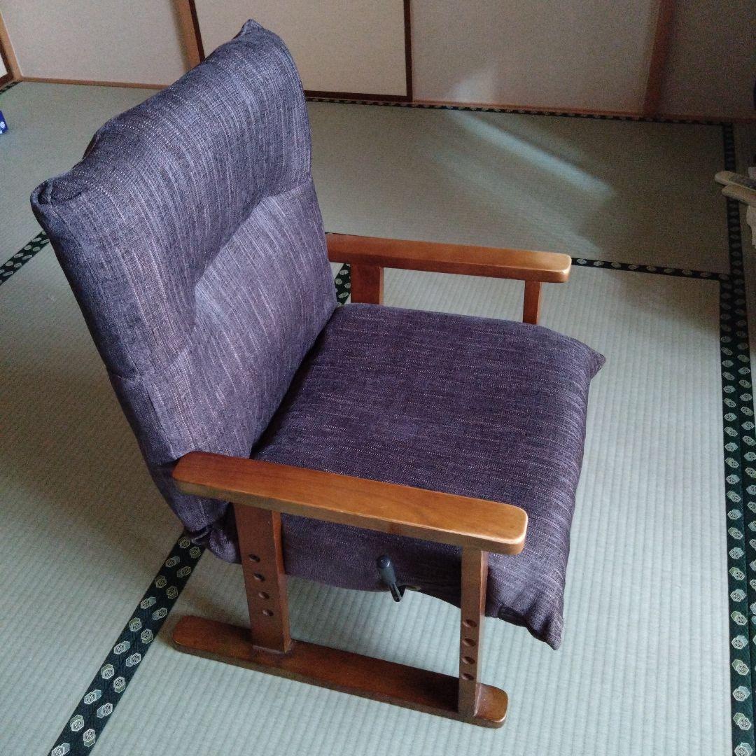木製座椅子　リクライニング付き