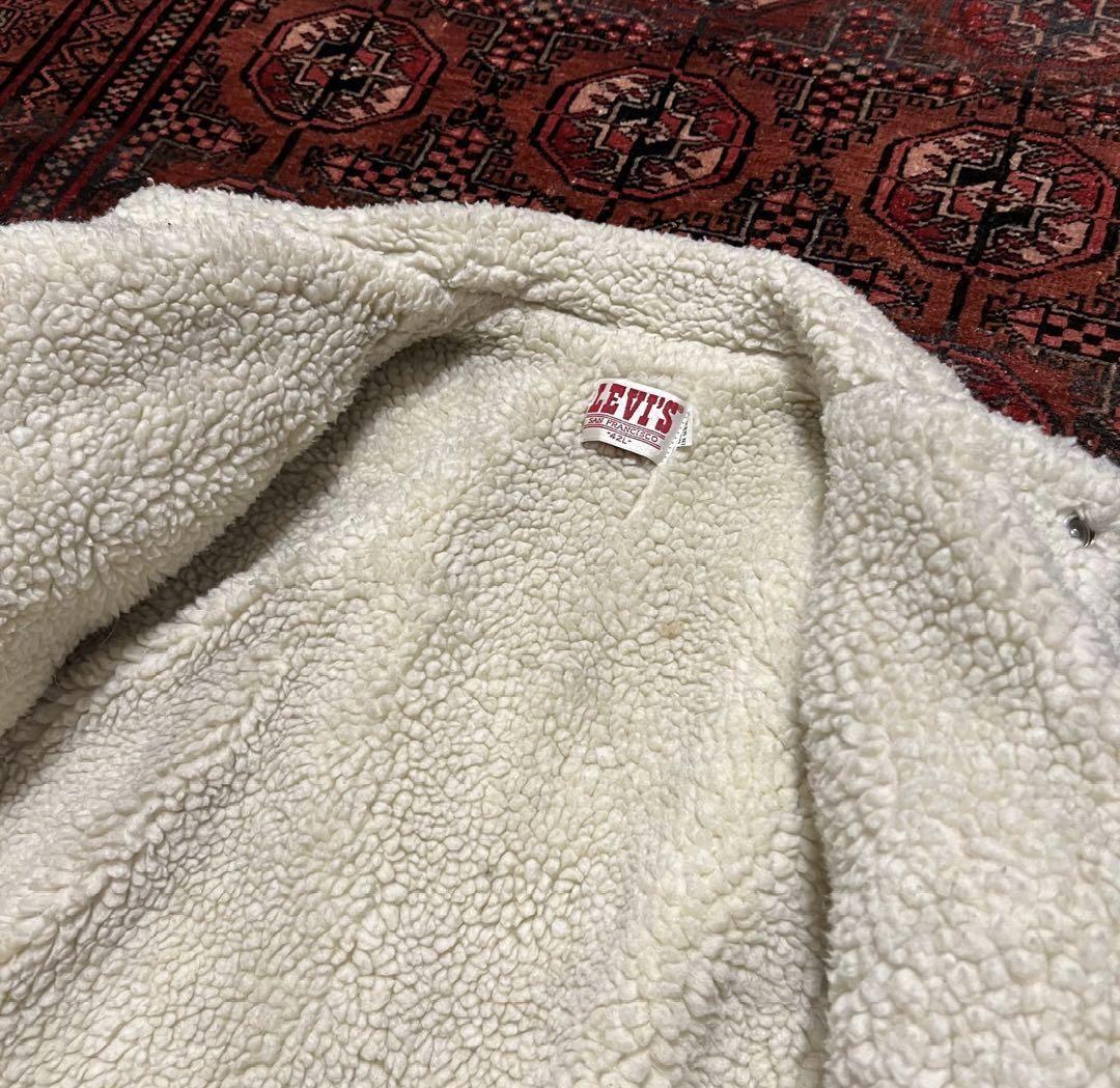 ◆身幅60 USA製SIZE42 LEVI’Sボアデニムジャケットボタン裏527
