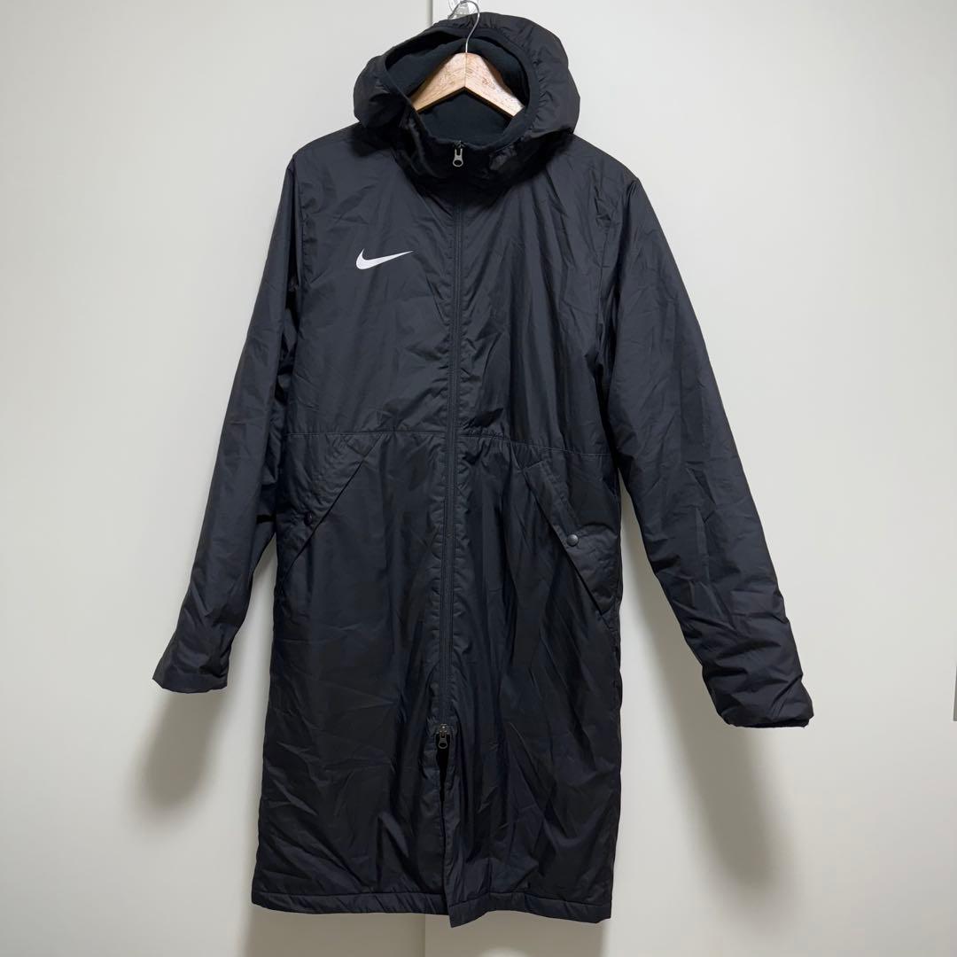 超美品 Nike ナイキ サッカー ベンチコート 中綿ロングジャケット S-M