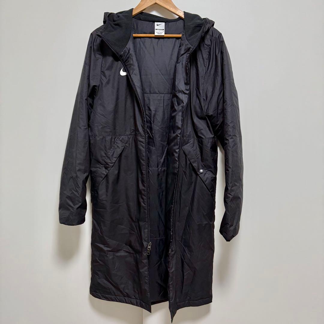 超美品 Nike ナイキ サッカー ベンチコート 中綿ロングジャケット S-M