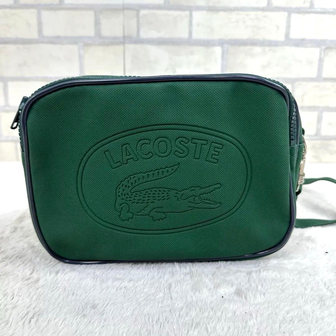 LACOSTE ラコステ ショルダーバッグ レザー グリーン - メルカリ