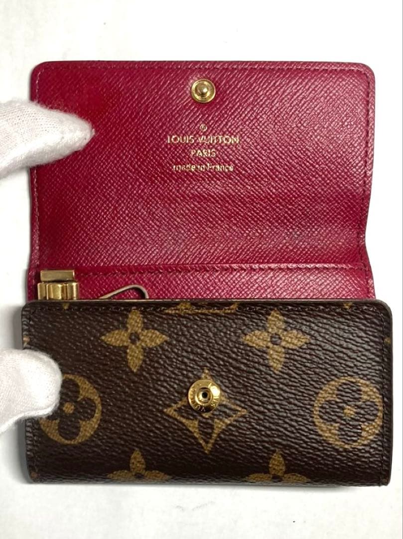 良品　ルイヴィトン　モノグラム　フューシャ　ミルティクレ6 6連キーケース　箱付