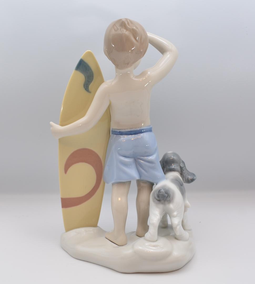 心のこもった歓迎／サーフィン　★リヤドロ　２体セット　光沢仕上げ　ご成約済み