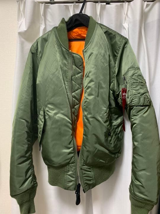 00s ALPHA INDUSTRIES アルファ MA-1 オリーブ 肉厚