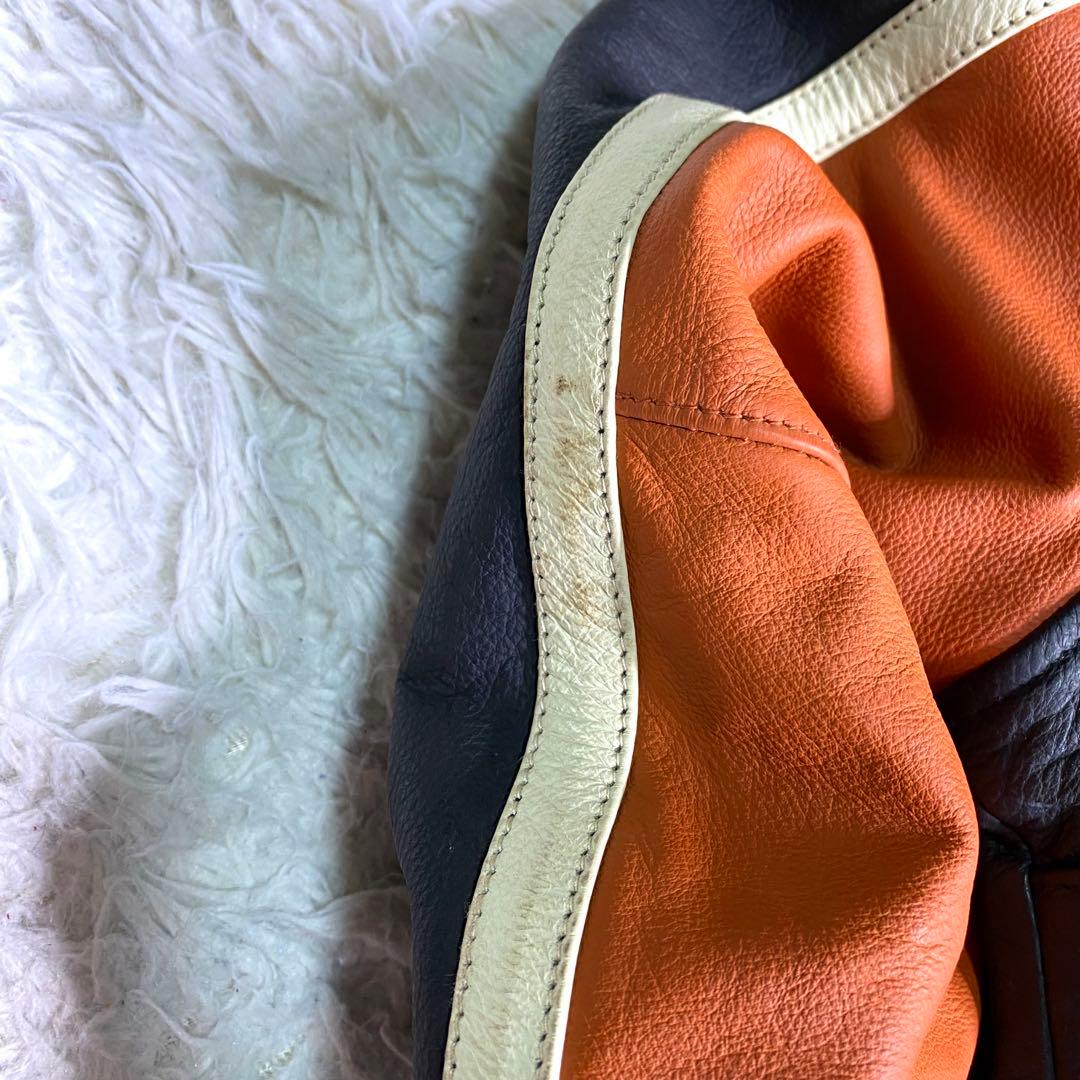 良品✨HARLEY-DAVIDSON ライダース L 本革 ロゴ ライナー 黒