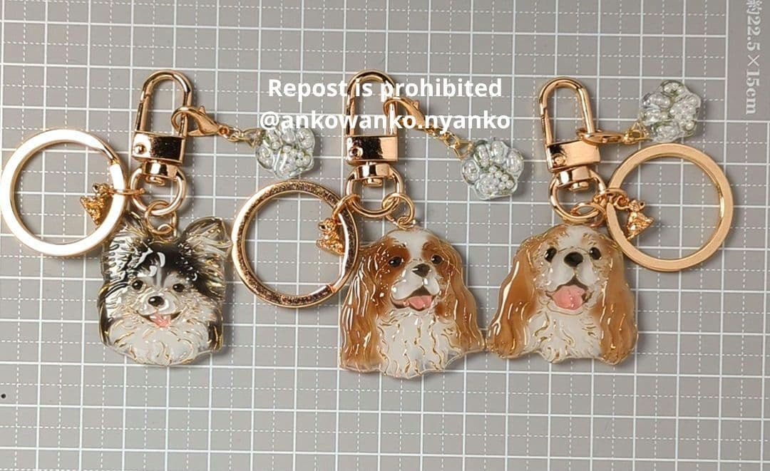 キャバリア　チワワ　愛犬 ankoわんこシリーズ　キーホルダー