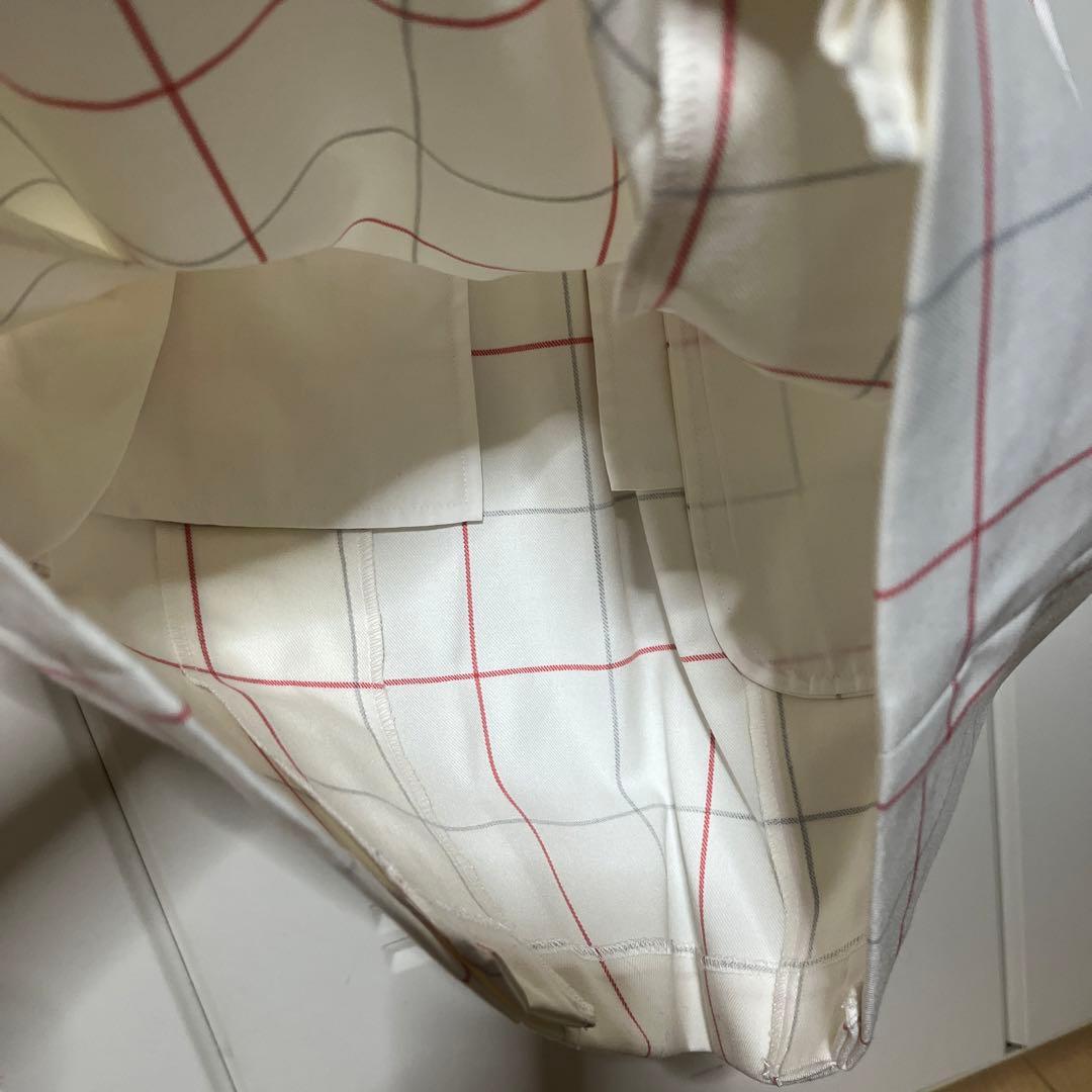 23GOLF プリーツスカート ホワイト/レッドチェック