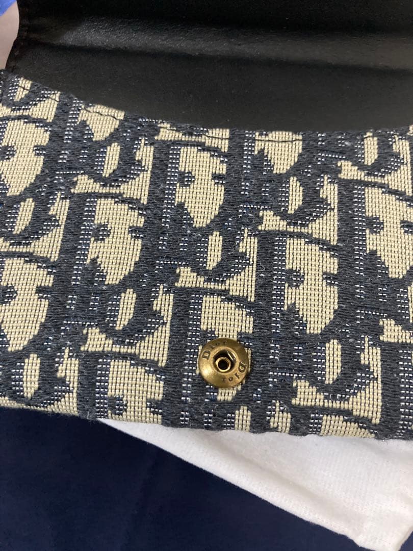 極美品箱付き/DIOR /ミニバイフォールドウォレット オブリークジャガード