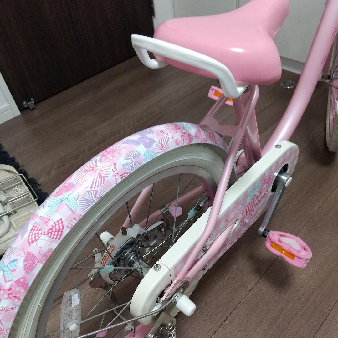 メゾピアノ 子供用自転車 18インチ ピンク ハートデザイン - メルカリ