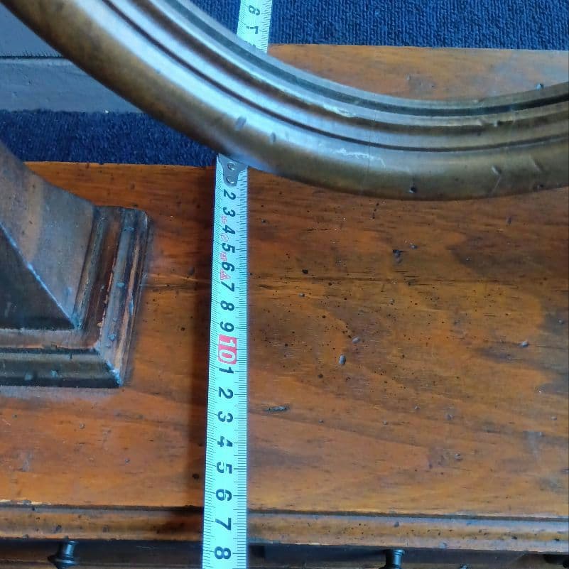 木製オーバル型ドレッサー・鏡台　レトロ　ヴィンテージ