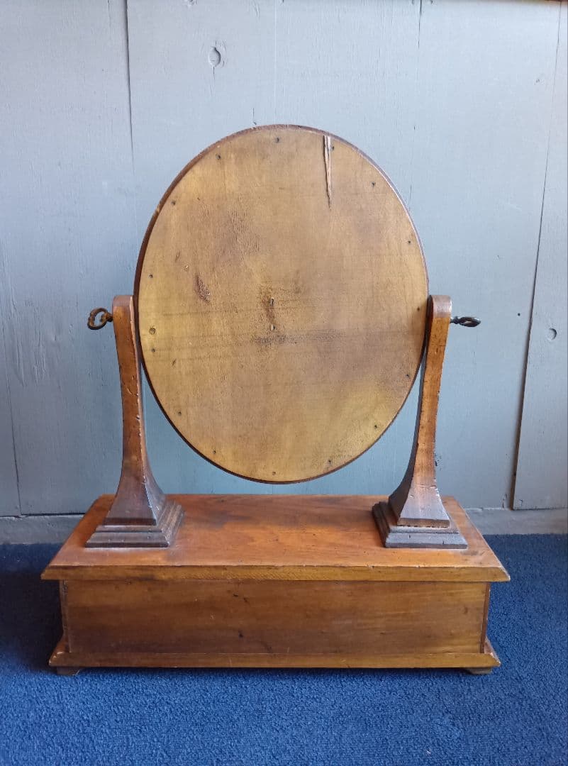 木製オーバル型ドレッサー・鏡台　レトロ　ヴィンテージ