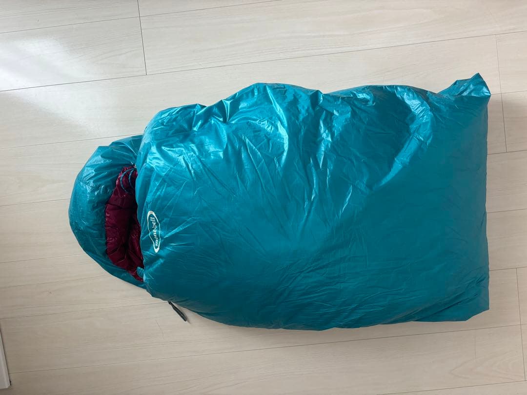 mont-bell ダウンシュラフ 3 ターコイズ/ワイン 収納袋付き