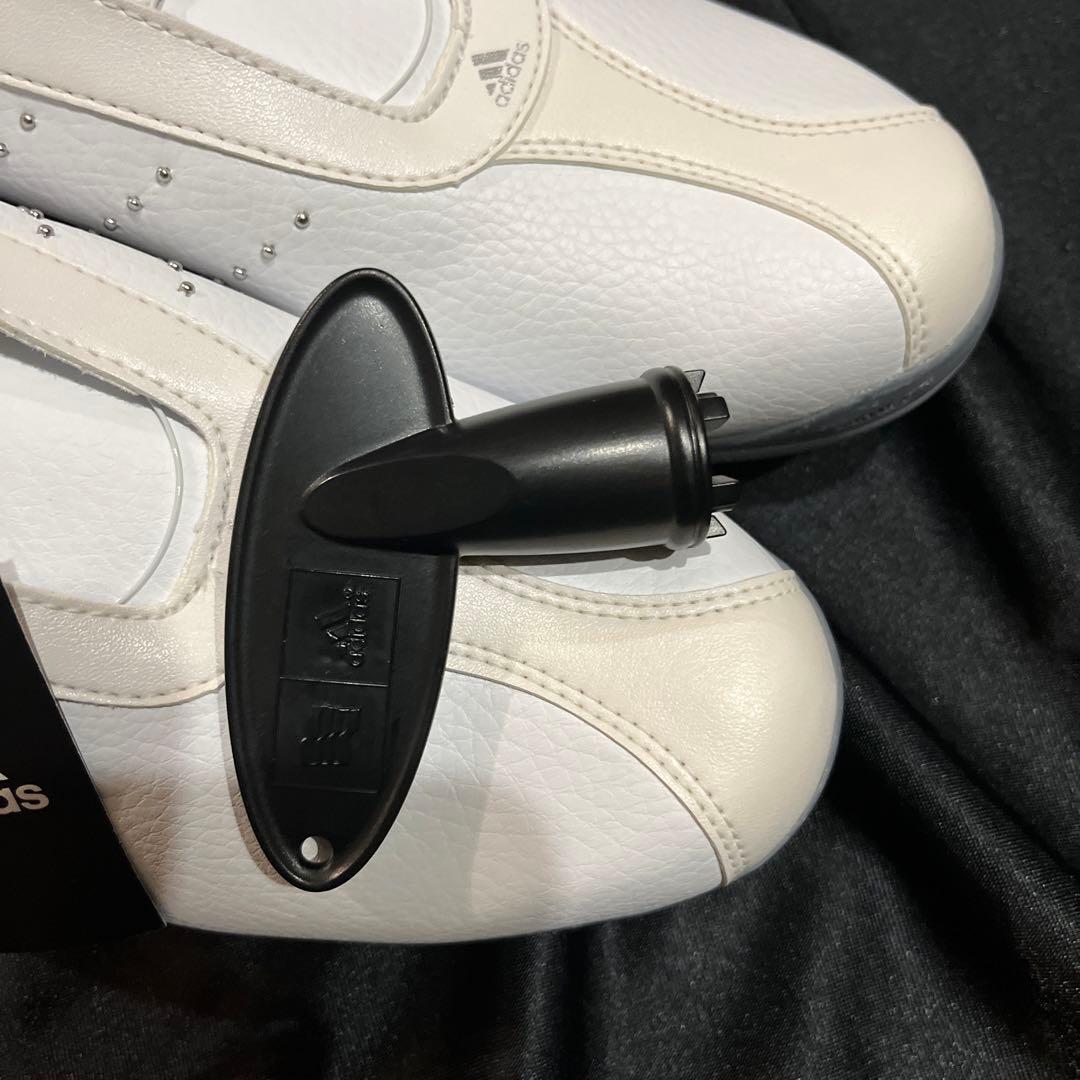 アディダス ゴルフシューズ ダイヤル　ホワイト　レディース　BOA 23.5cm