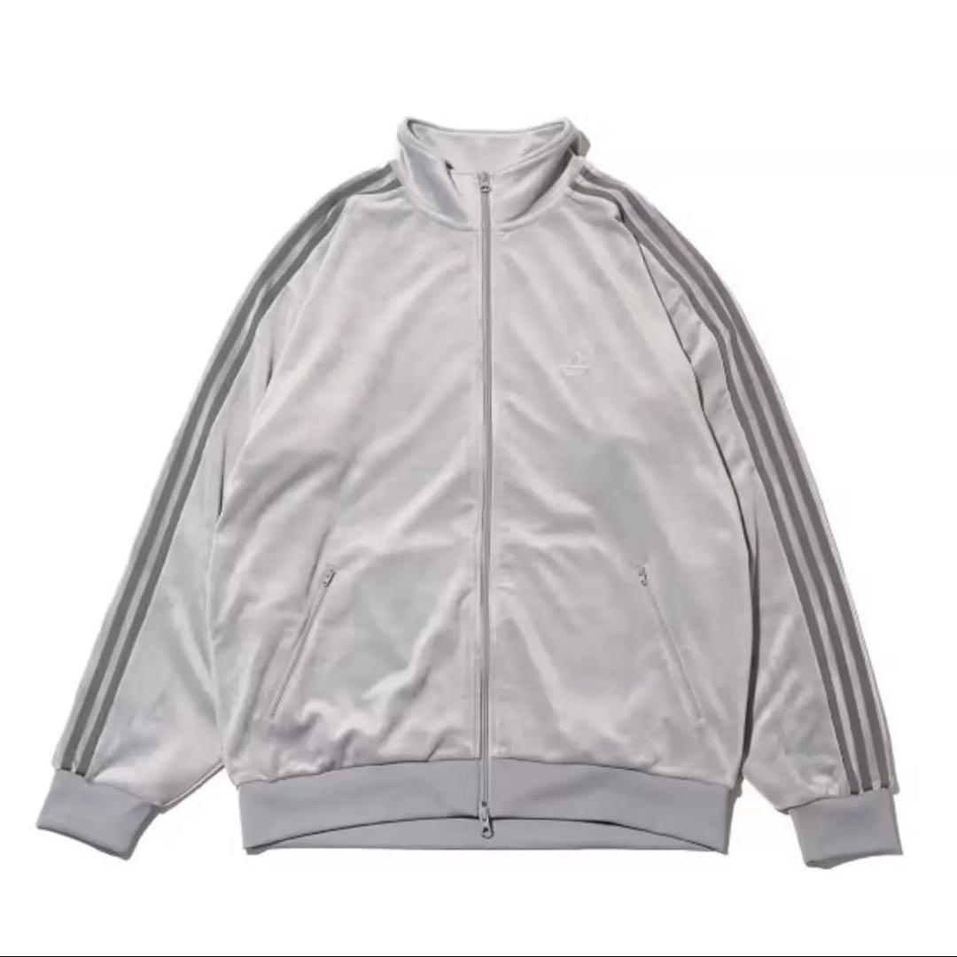 adidas ベロア トラックジャケット 2024 グレー M - メルカリ