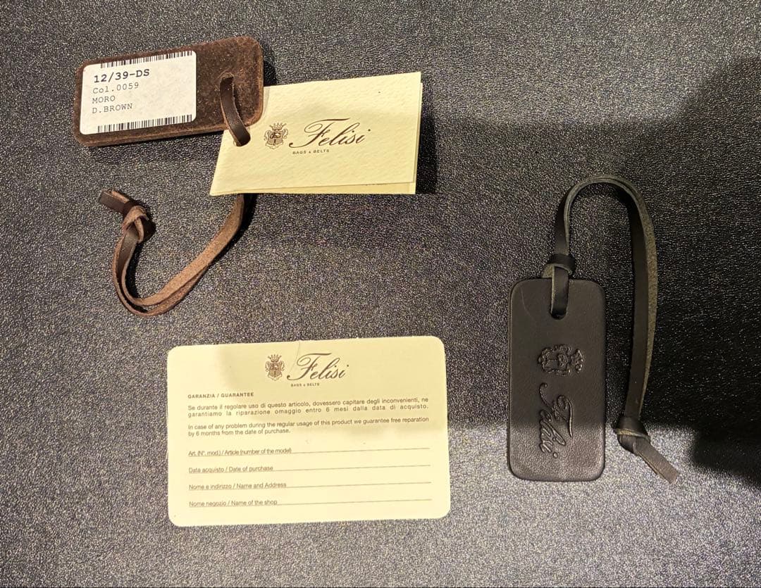 美品 Felisi ブリーフケース ダークブラウン
