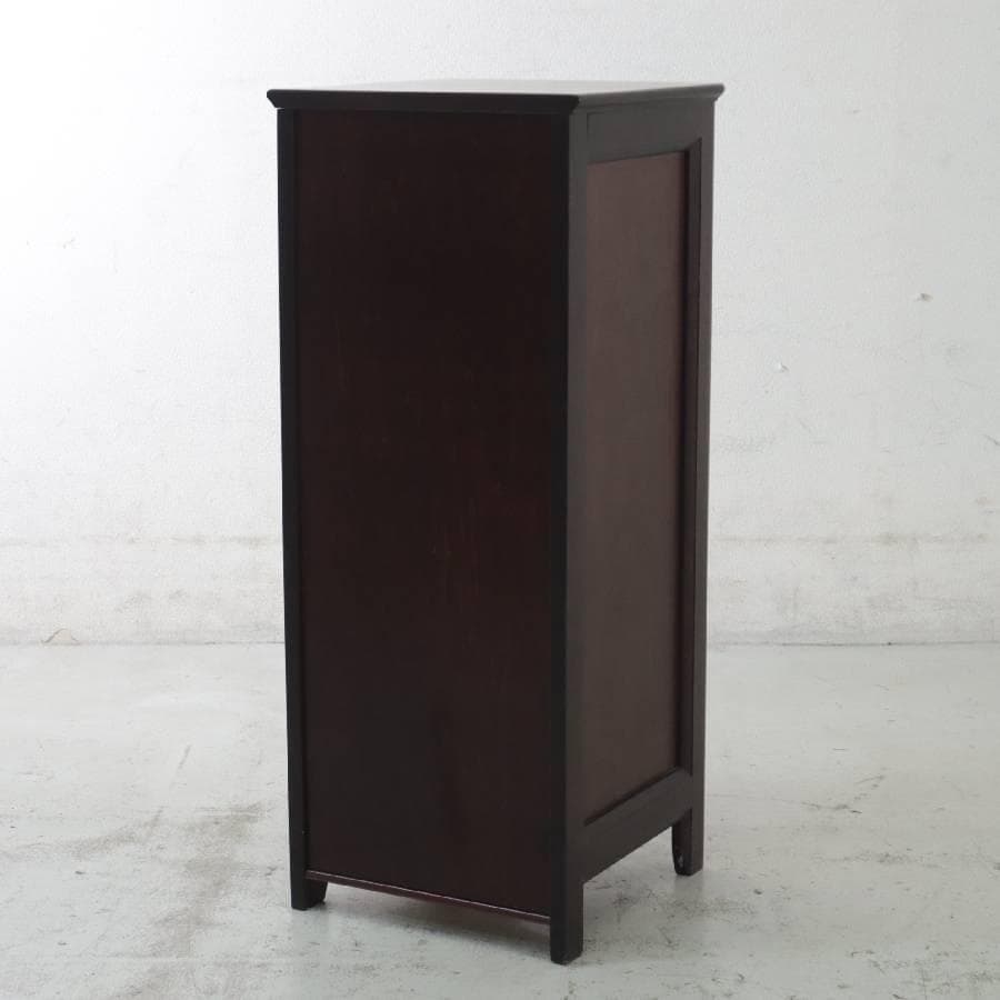 カリモク家具 キャビネットタイプ スリッパラック 5段 電話台 引き出し付き