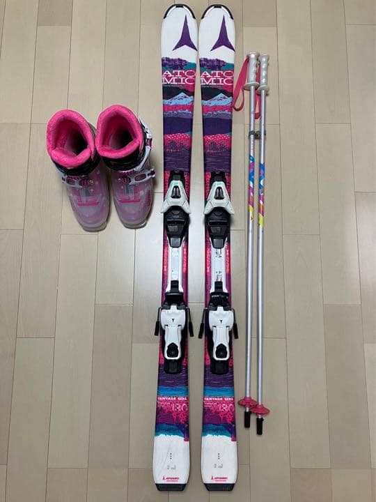 atomic スキー3点セット子供用】ATOMIC スキーセット 板130cm/ブーツ