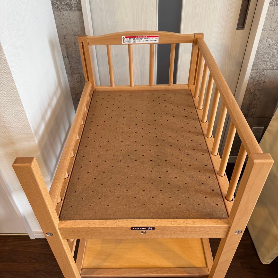 サワベビー おむつ替え台　ビニールレザーマット付 ナチュラル　澤田工業