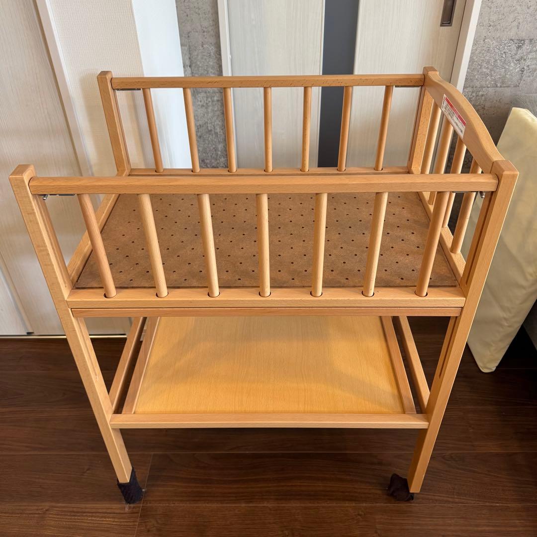 サワベビー おむつ替え台　ビニールレザーマット付 ナチュラル　澤田工業