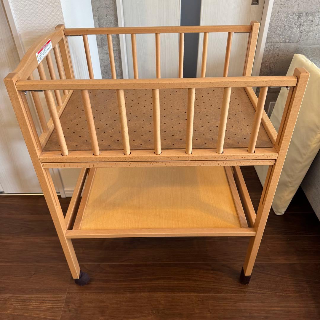 サワベビー おむつ替え台　ビニールレザーマット付 ナチュラル　澤田工業