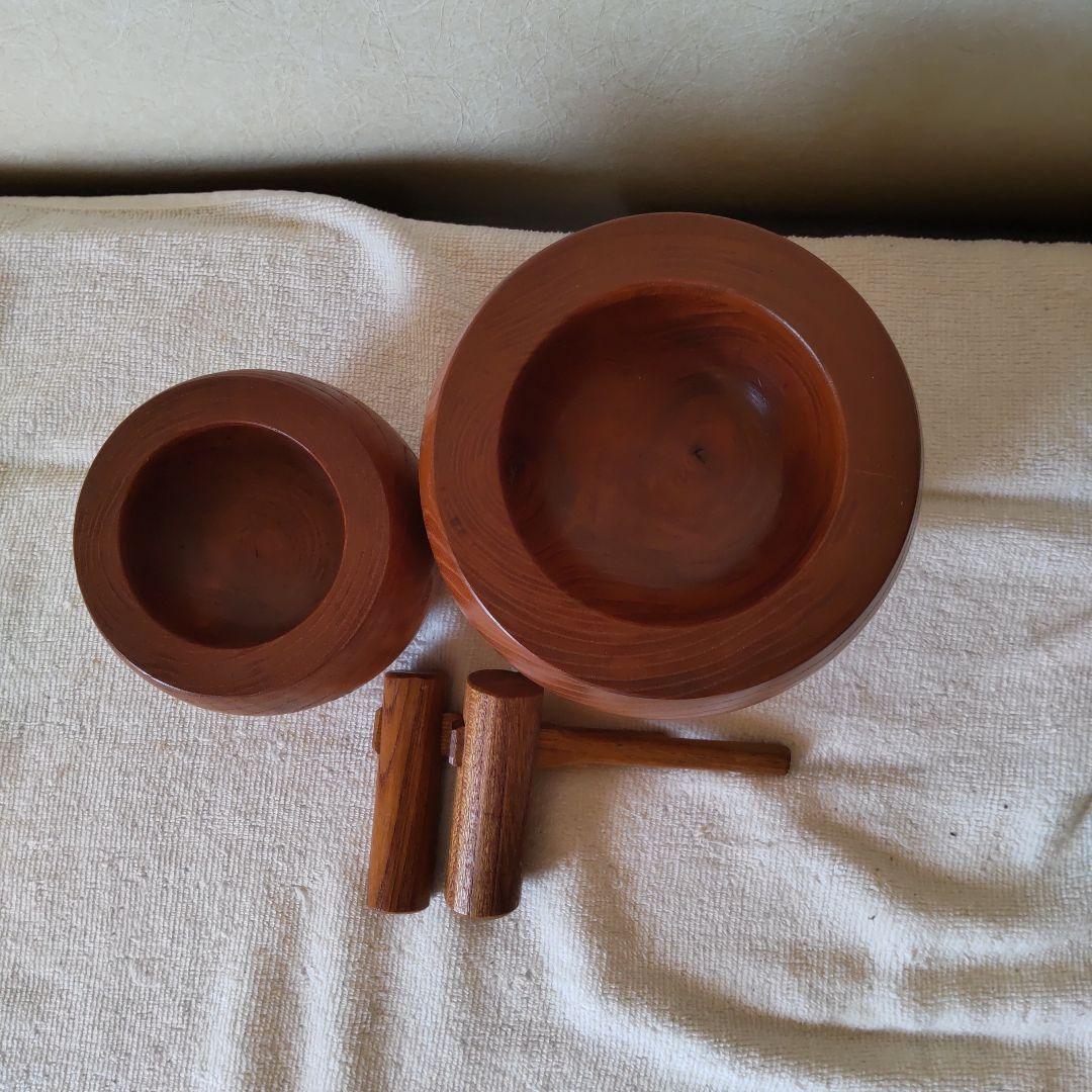 ミニサイズの臼と杵　2セット