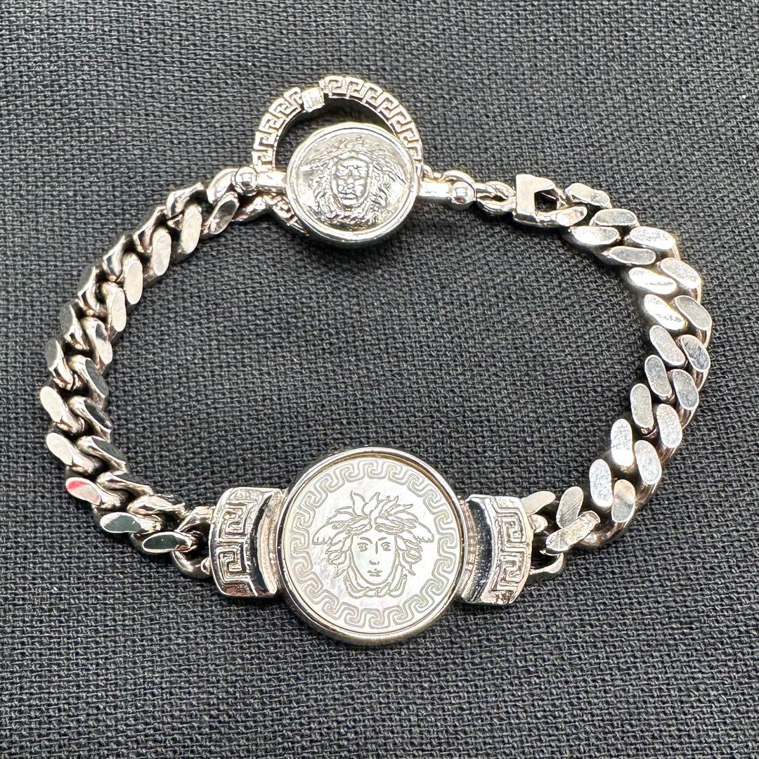 Versace ヴェルサーチ メデューサ シェル チェーンブレスレット