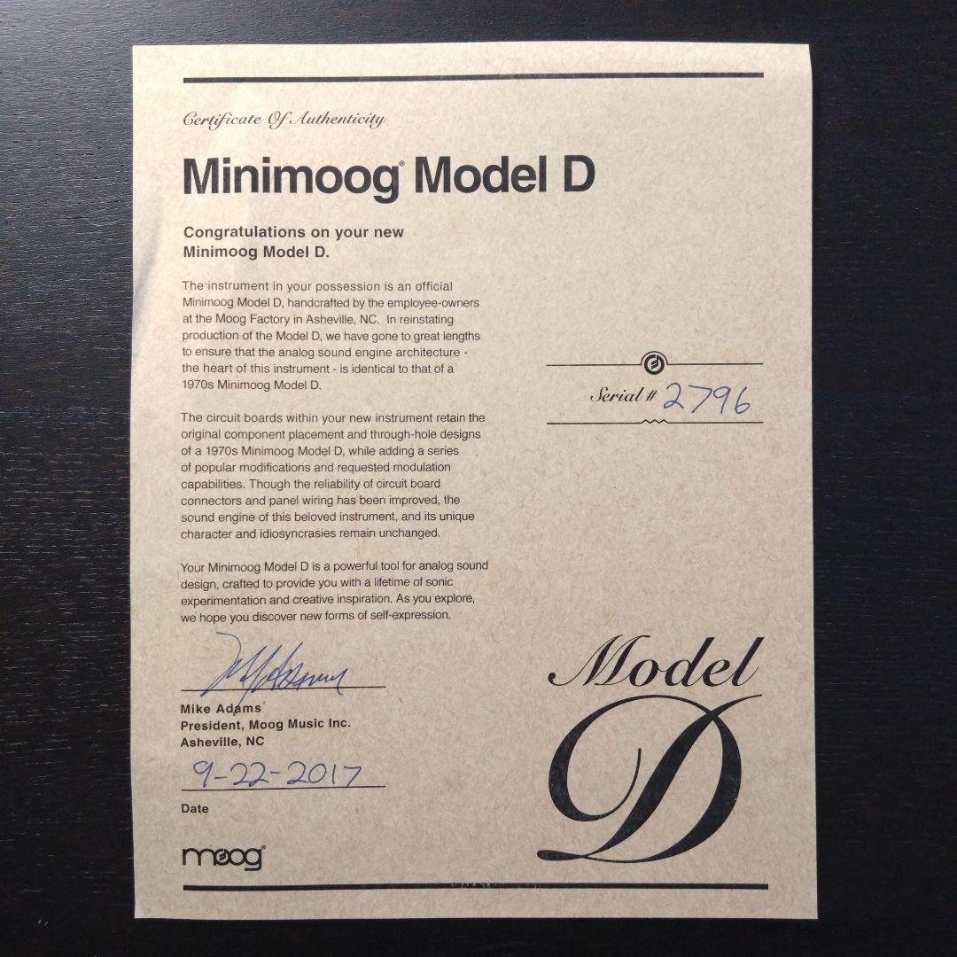 MOOG Minimoog Model D 2017 アナログシンセサイザー