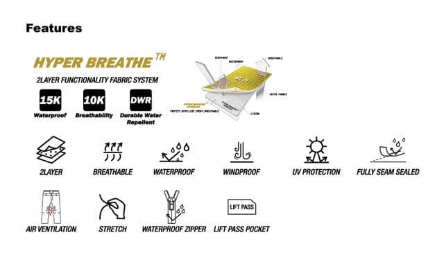 holiday スノーボード　ウェア