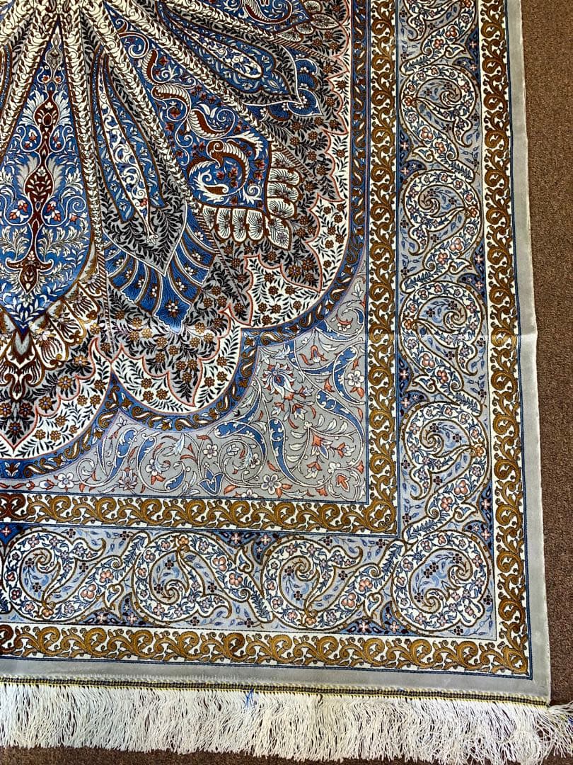 ペルシャ、イラン産シルク 146x224cm ラグ……69pm.