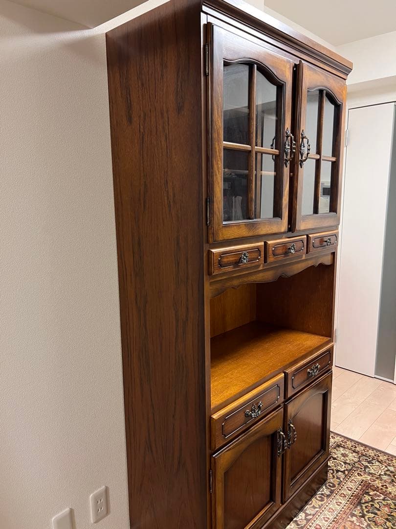 カリモク　Karimoku　コロニアル　レンジボード　 食器棚　アンティーク