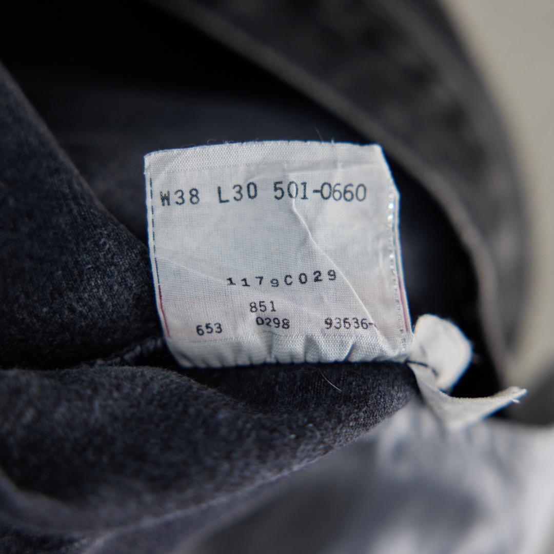 濃黒 色残り 90s アメリカ製 Levi's 501 W38 L30 0660