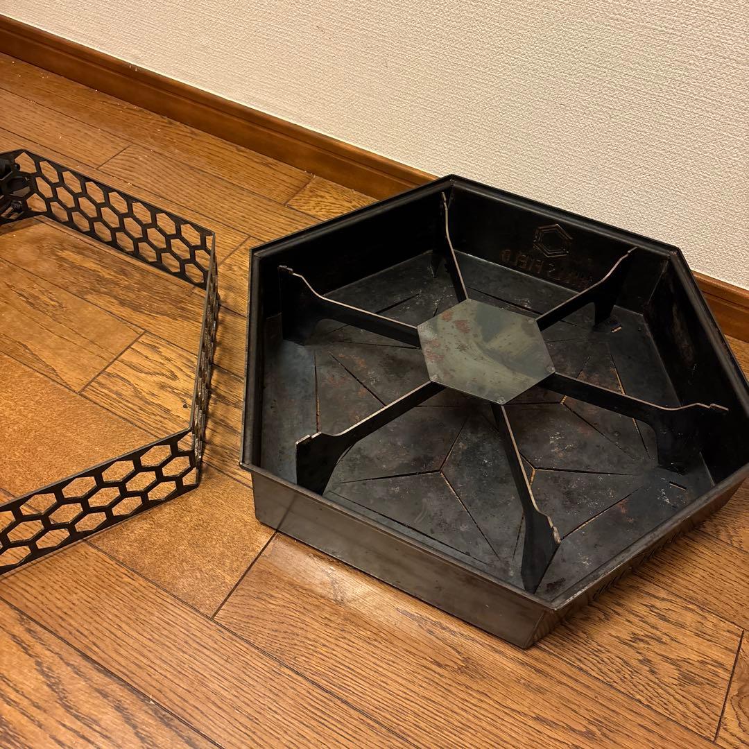 HILLS FIELD フリーザ 焚き火台 ✨ヒルズフィールド 五徳 収納袋 付