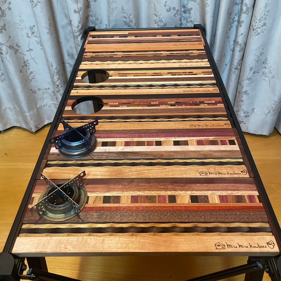 IGTテーブル 寄木天板 ハーフユニット アルスト孔有り　①