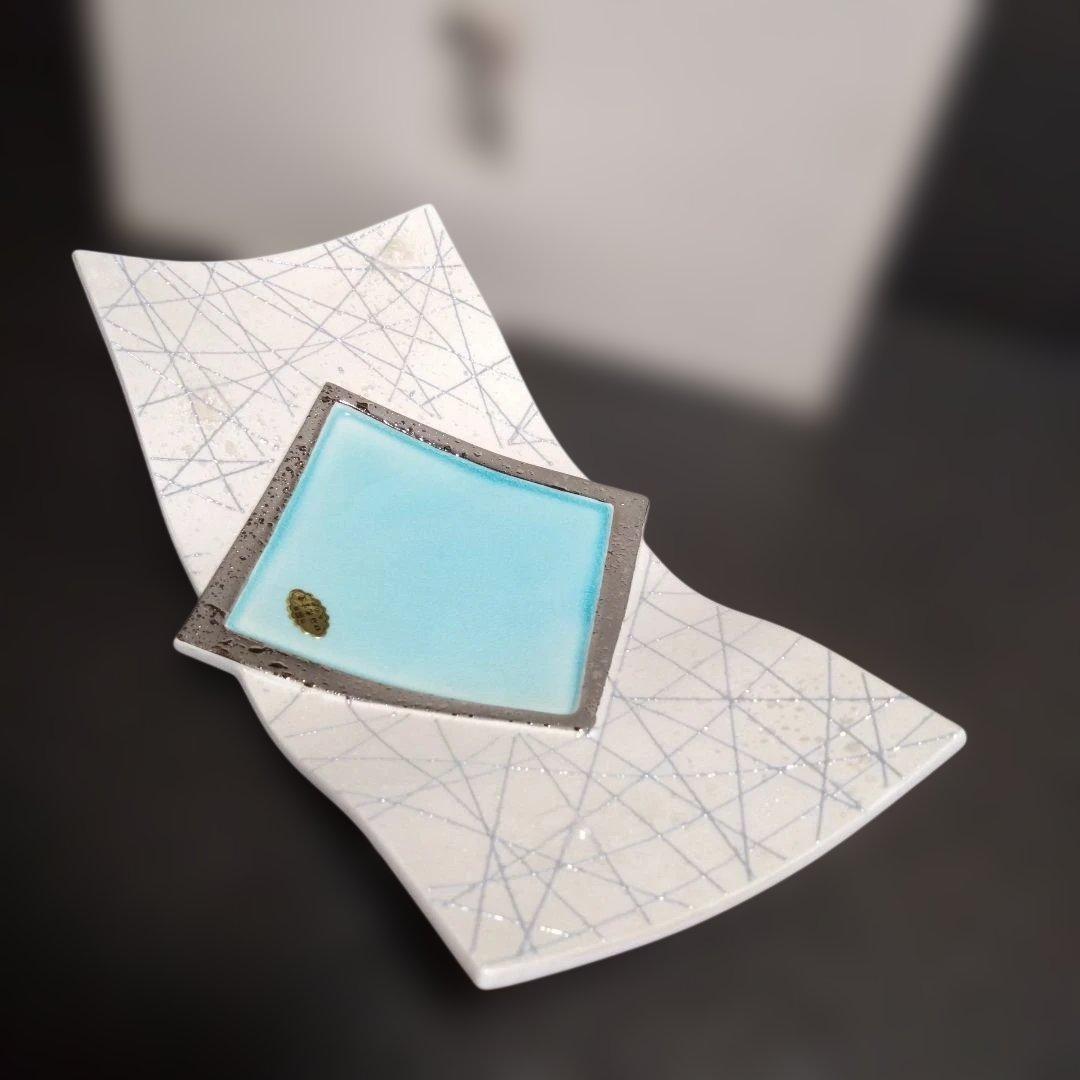 新品 有田焼 古千窯 長角プレート　お祝い