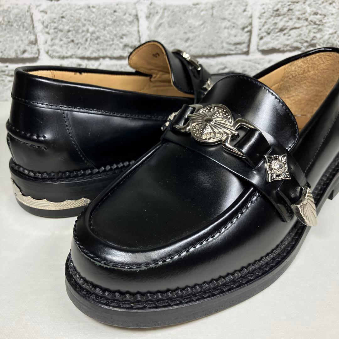 【試着程度】TOGA PULLA 23cm メタルローファー レザー