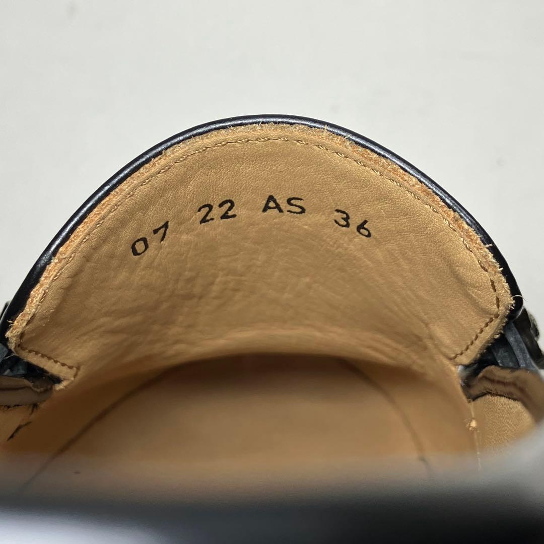 【試着程度】TOGA PULLA 23cm メタルローファー レザー