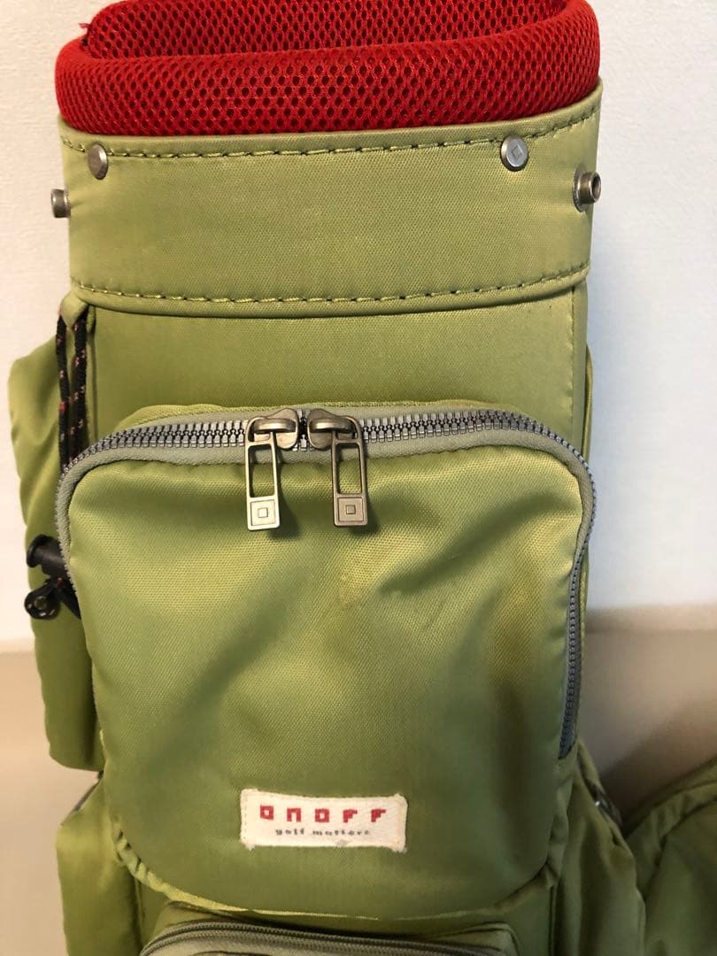 【送料込み】廃盤希少品　ONOFF オノフ キャディバッグ　ナイロン グリーン