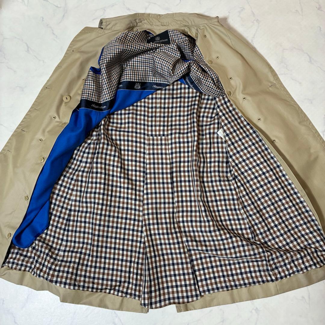 美品✨アクアスキュータム トレンチコート ライナー ベルト付き ベージュ M