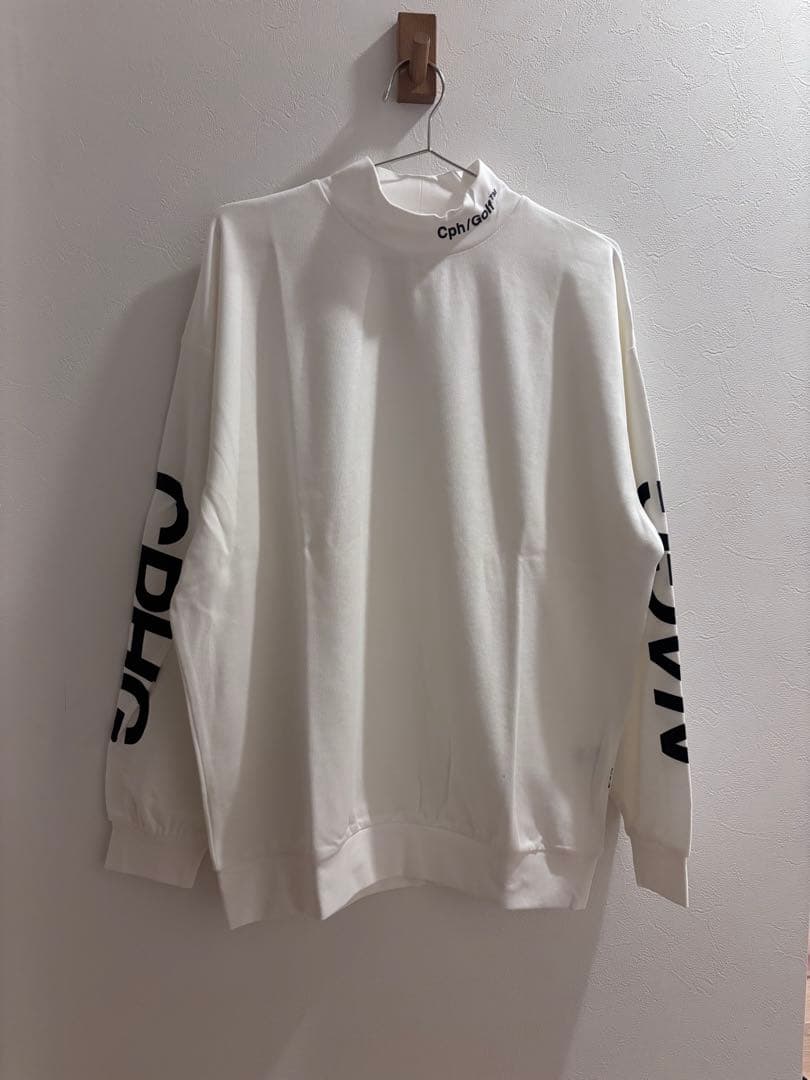 モックネックシャツ　ホワイト　L