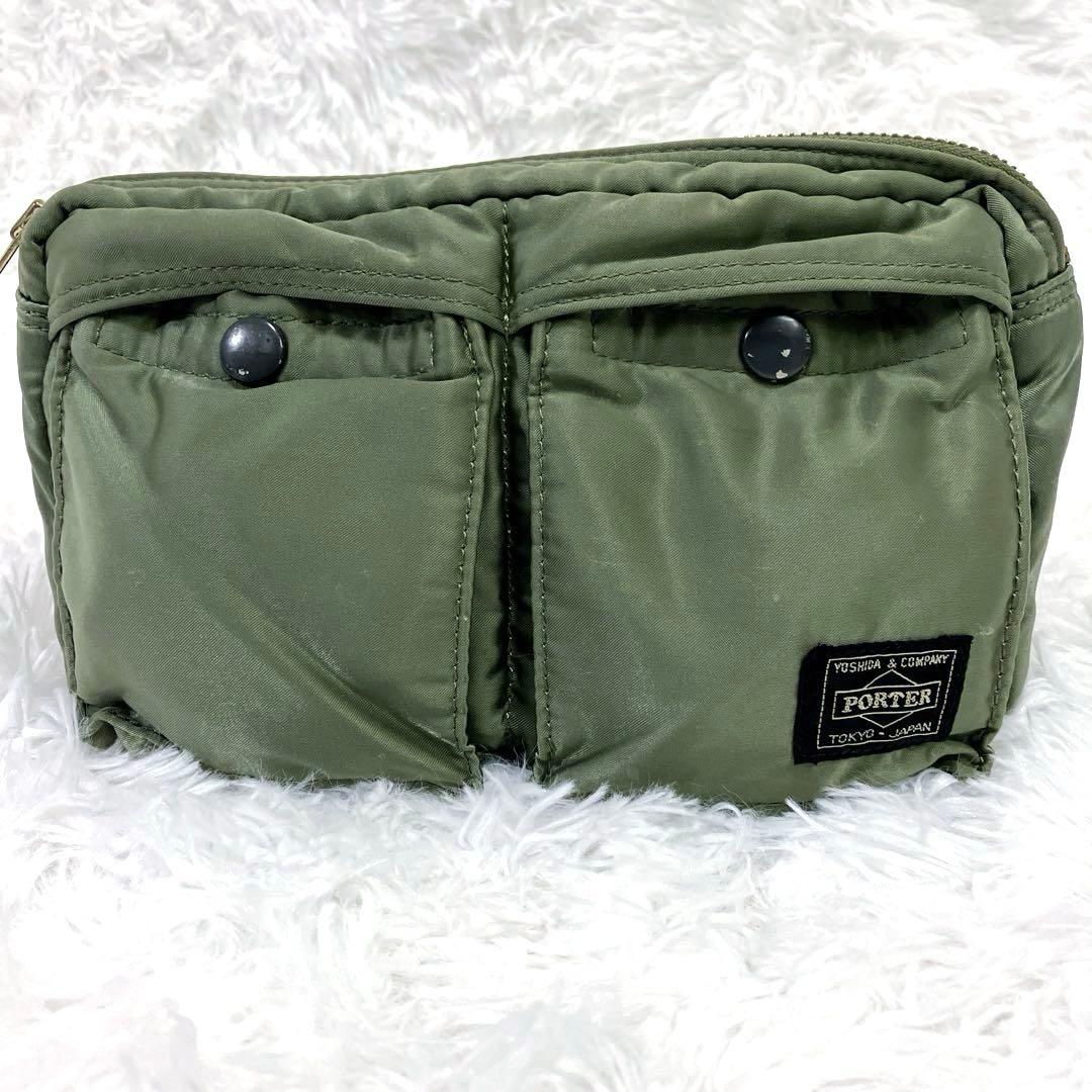 PORTER ポーター　TANKER タンカー　ボディバッグ　セージグリーン