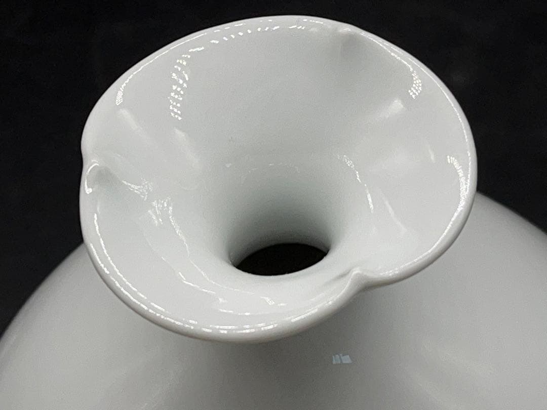 藤井朱明 壺 花瓶 花器 日展人気作家 有田焼 在銘 -275-