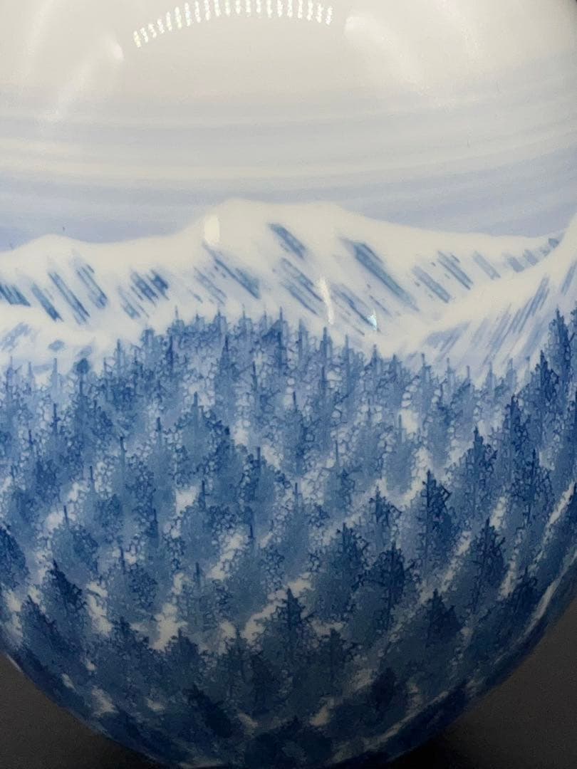 藤井朱明 壺 花瓶 花器 日展人気作家 有田焼 在銘 -275-