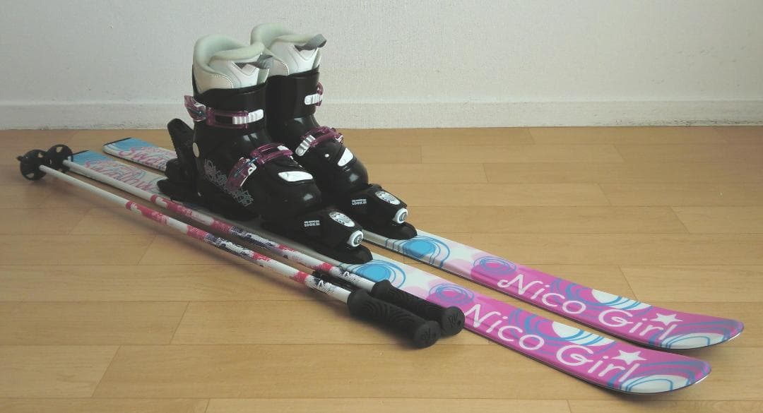 ■■1月限定■送料無料■ジュニア用スキーセット■板130靴23■WAX■女の子■