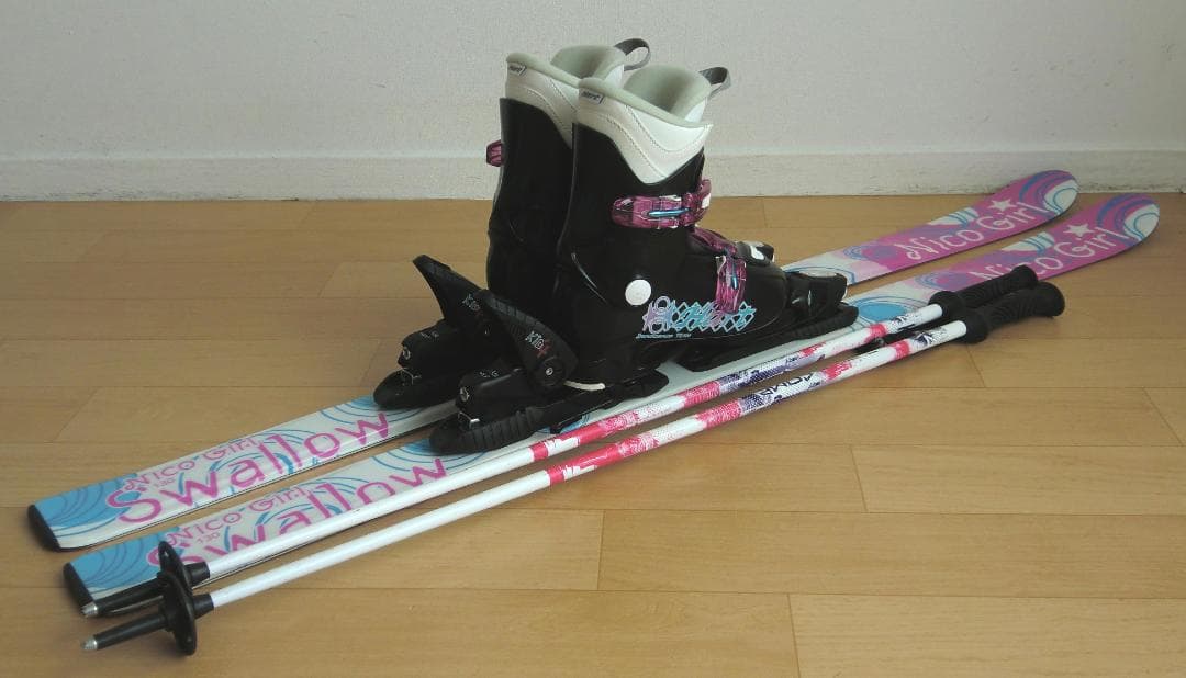 ■■1月限定■送料無料■ジュニア用スキーセット■板130靴23■WAX■女の子■