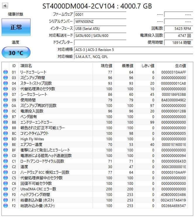 内蔵型ハードディスクドライブ Seagate Barracuda ST4000DM004 4TB