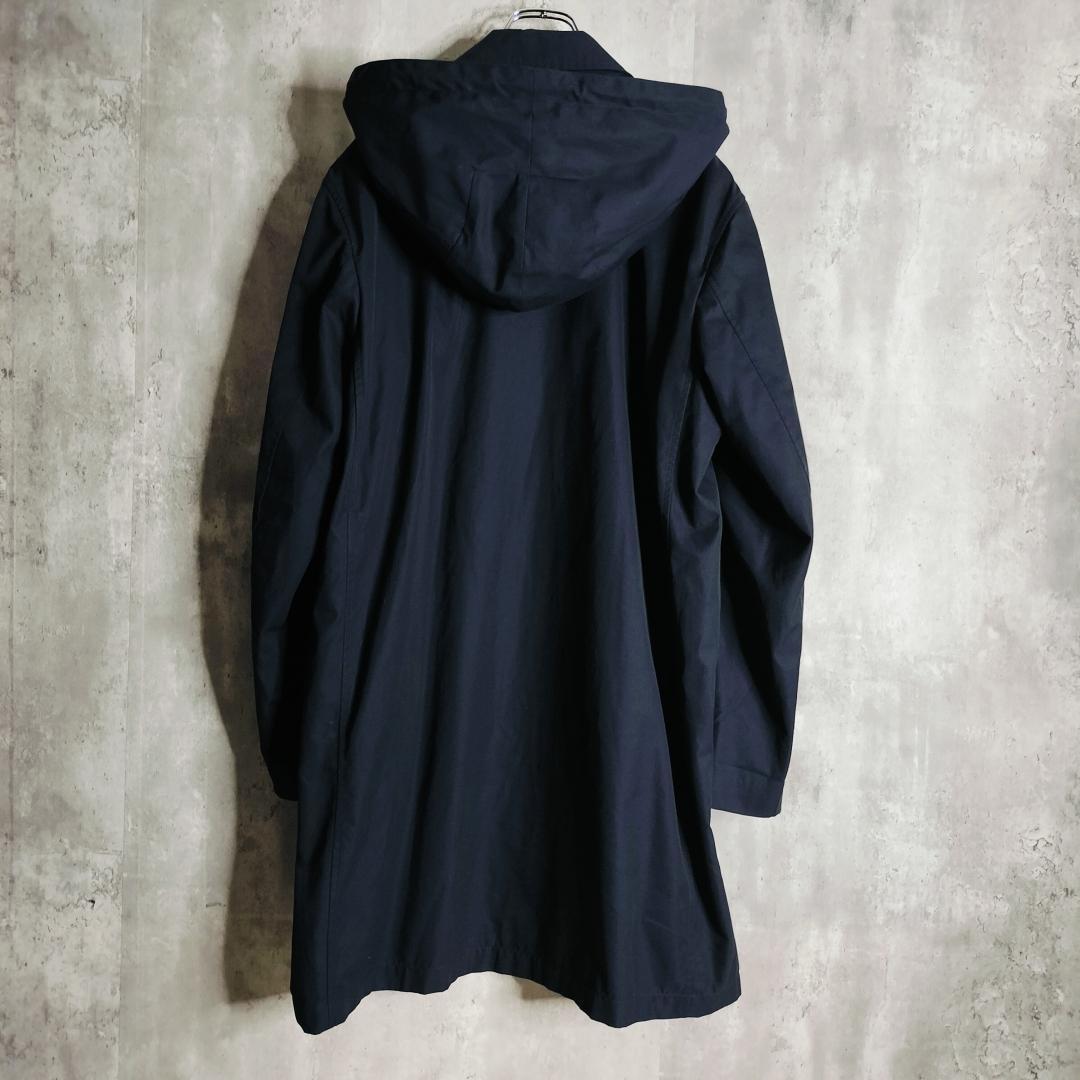 現行・美品】バーバリー ラバーロゴ付 裏地ノバチェック フード付