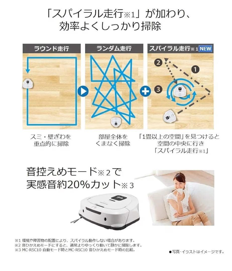 Panasonic ロボット掃除機 MC-RSC10-W ホワイト